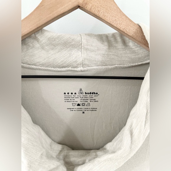 Neon Buddha Cowl Neck Tunic Gray Size Medium - Picture 4 of 5